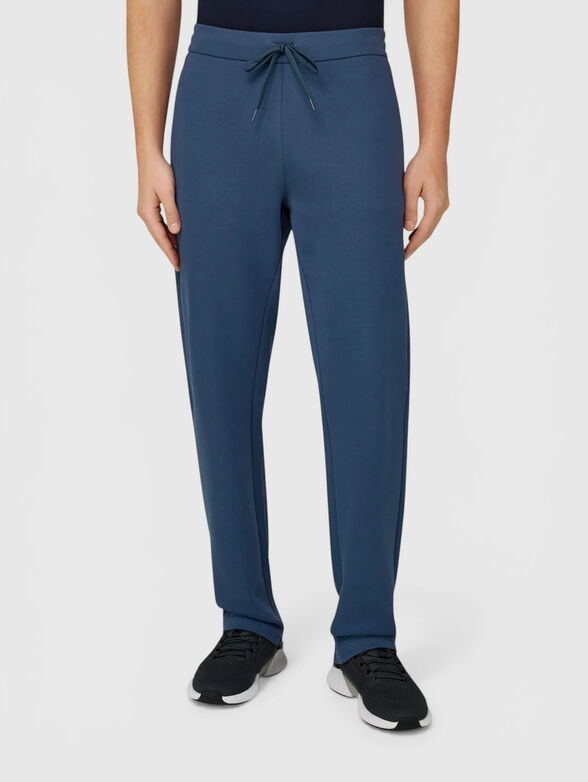 Cotton blend trousers with ties - 1