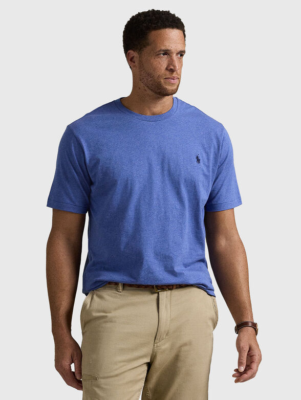 Cotton T-shirt with logo embroidery - 1