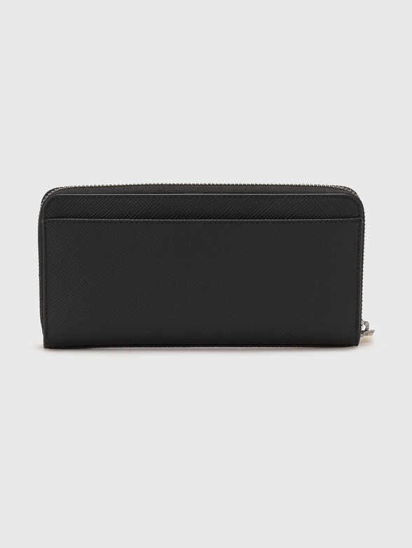 Leather wallet with logo - 1