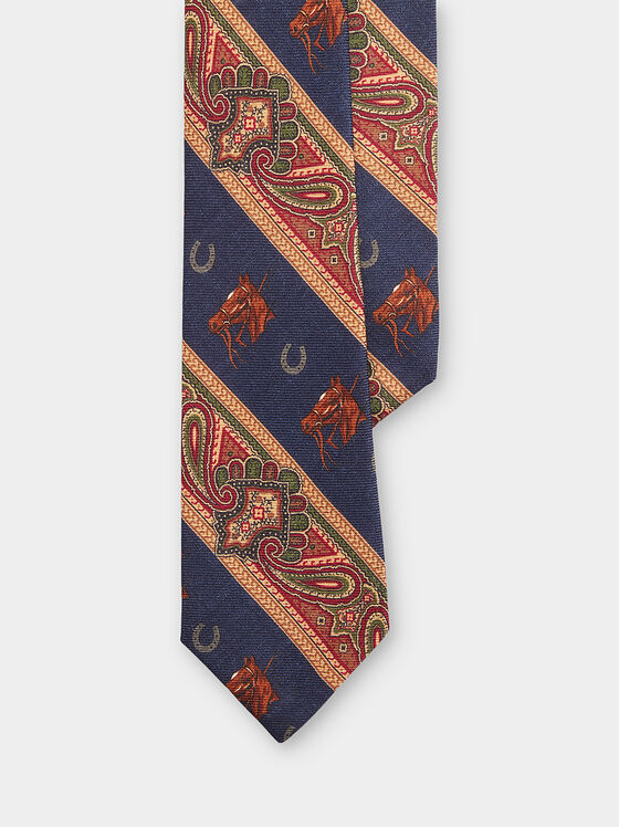 Вълнена вратовръзка с многоцветни акценти - 1
