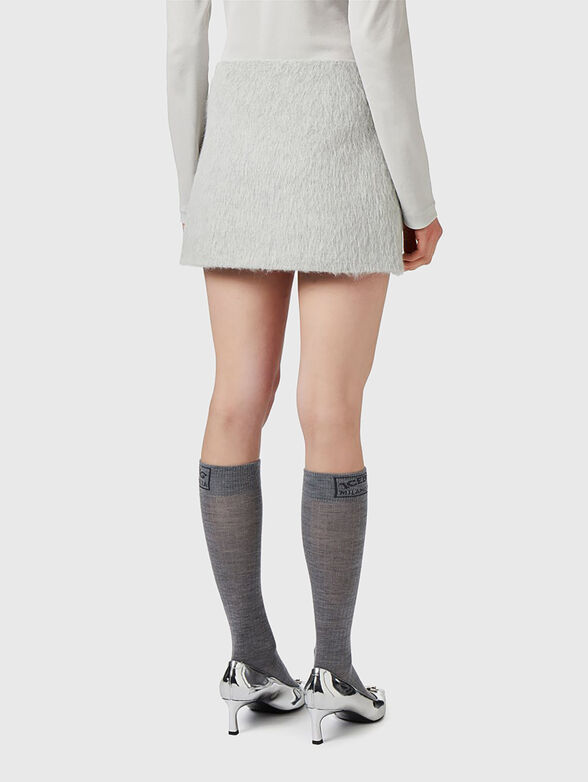 Light gray mini skirt - 2