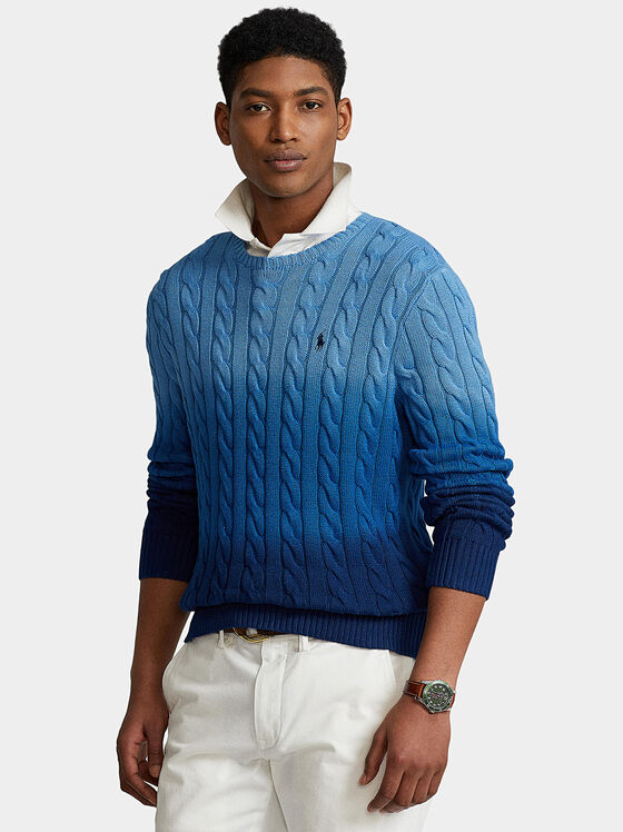 Пуловер с омбре ефект - 1