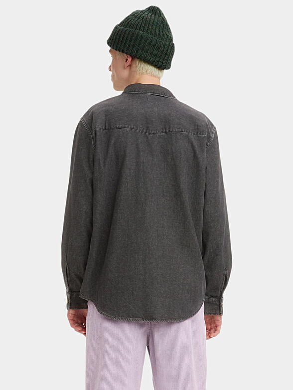 Levi's® black denim shirt with washed effect - 2