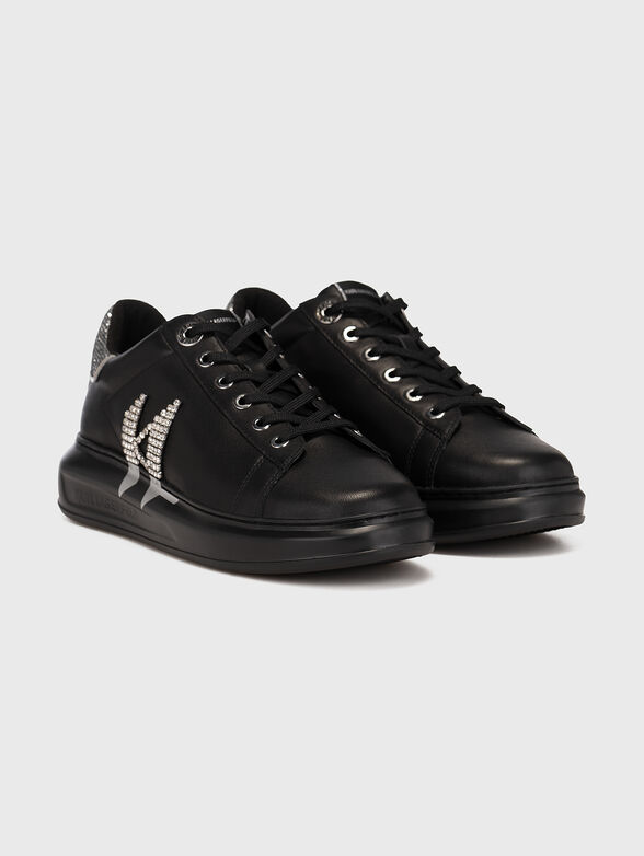 KAPRI black sports shoes with rhinestones - 2