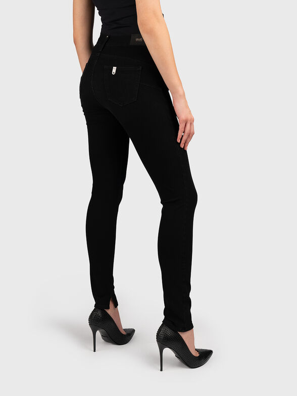 Black skinny jeans with slit - 2