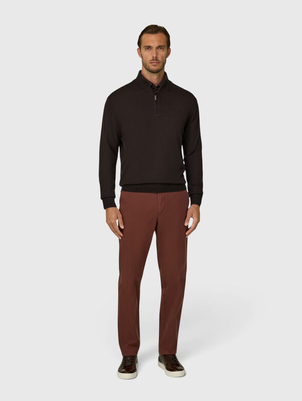 Dark brown wool sweater - 2