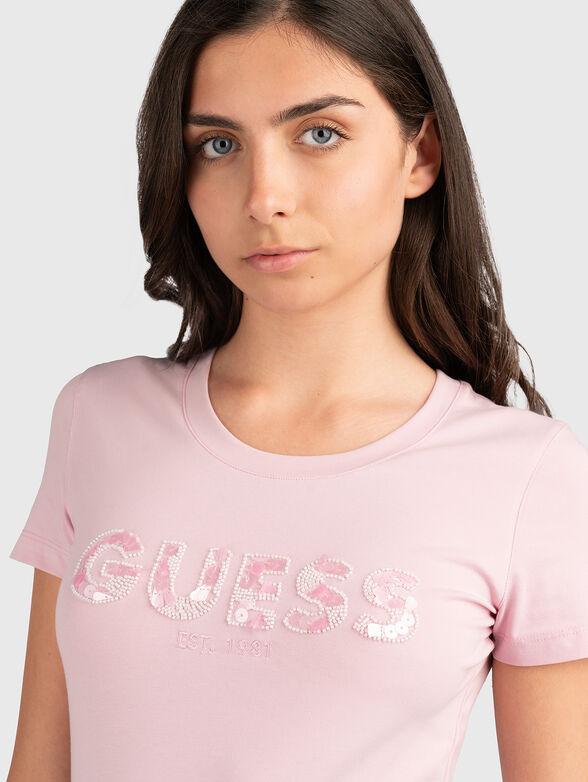 T-shirt with appliqued sequins - 4