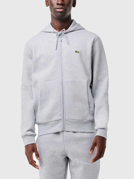 Cotton hooded sweatshirt in blue - 1