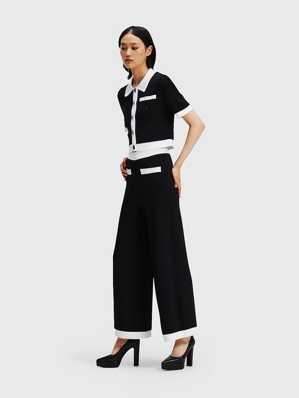 Knitted trousers with wide legs - 3