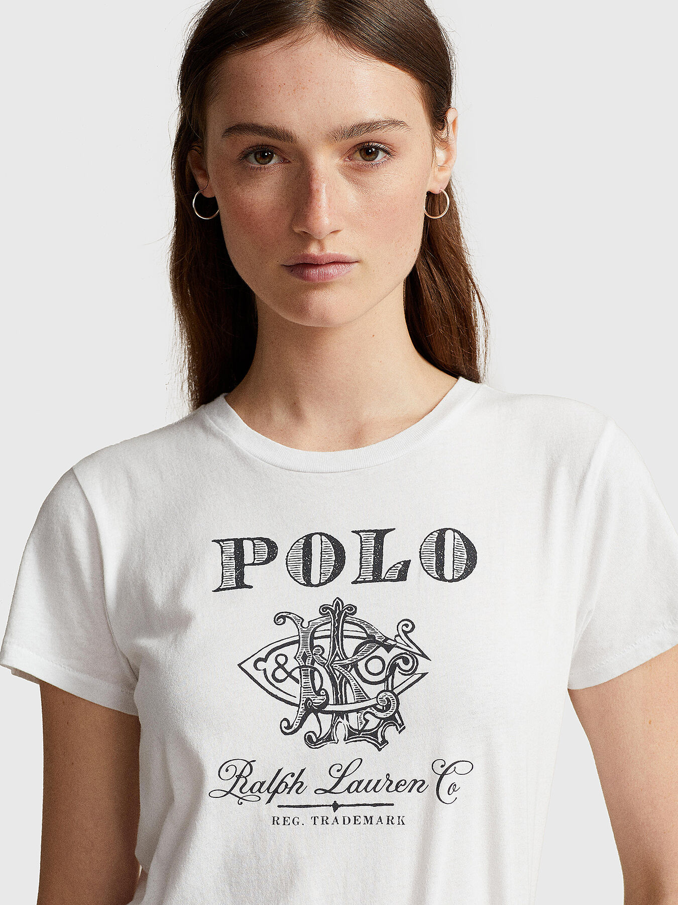 Her lip to￤Laurel Emblem Polo Shirt Logo print T-shirt brand POLO RALPH LAUREN — Globalbrandsstore.com/en