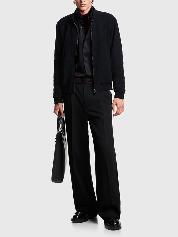 Jacket with embossed texture and zip - 2