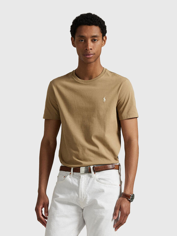 Slim fit T-shirt with oval neckline - 1