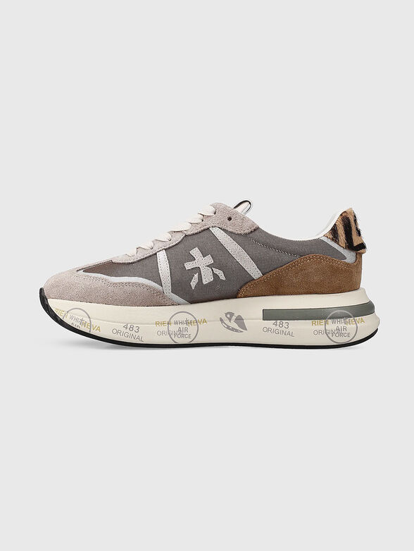 Suede and textile sports shoes - 4