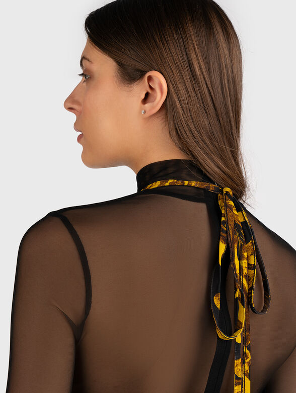 Midi dress with sheer accent  - 3