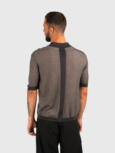 Wool and silk blend polo shirt - 3