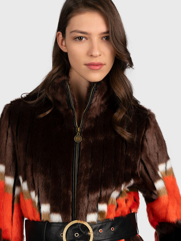 Stylish faux fur coat - 4