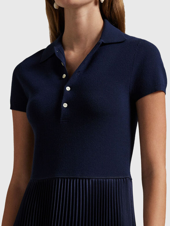 Navy blue maxi dress - 4