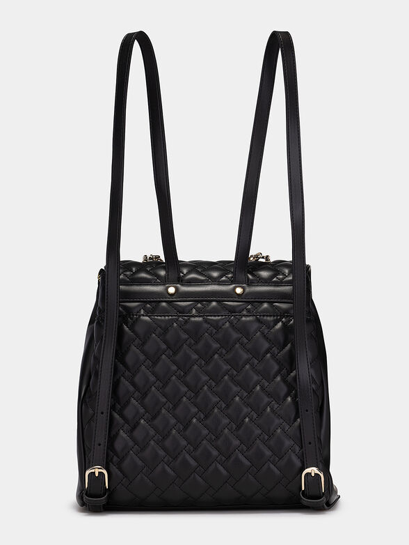 Black backpack with quilted effect - 2