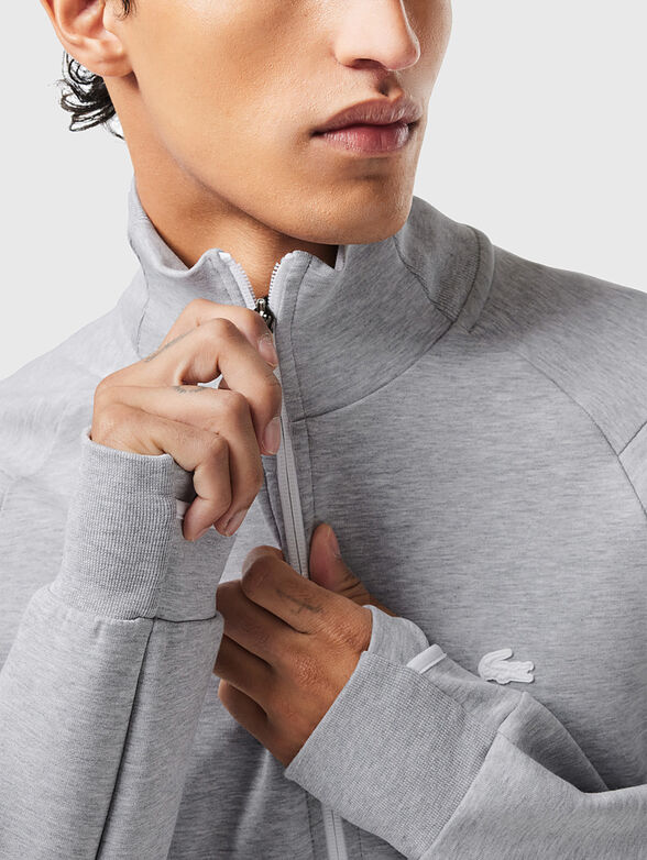 Cotton sweatshirt with zip - 6