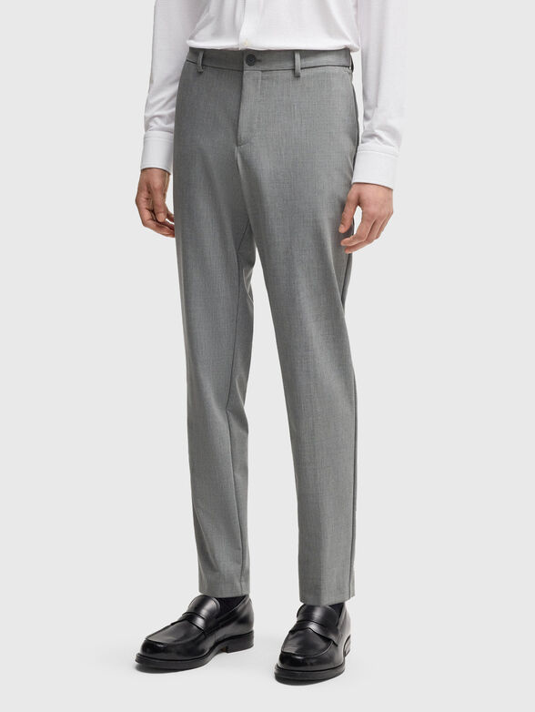 Slim trousers in wool blend - 0