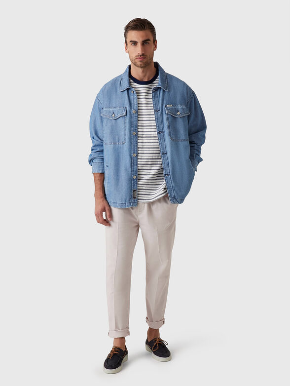 Denim jacket with logo - 2