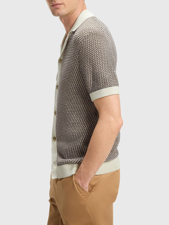 Cotton vest with short sleeves and buttons - 4