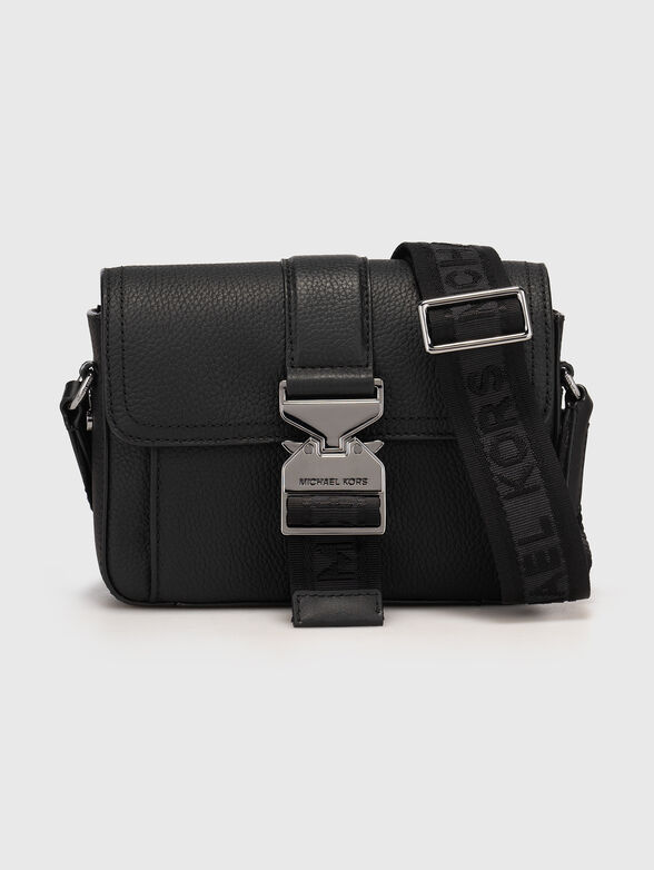 Leather crossbody bag with logo detail - 0