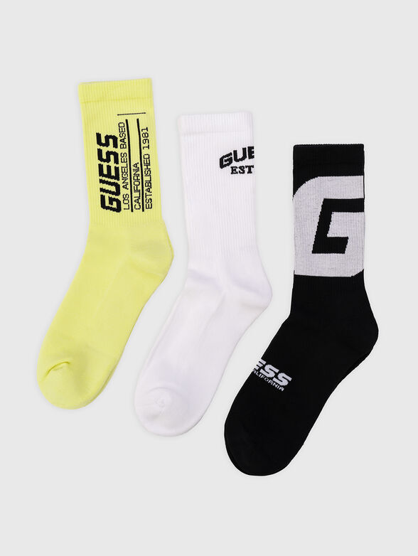 Set of three pairs socks with logo - 1