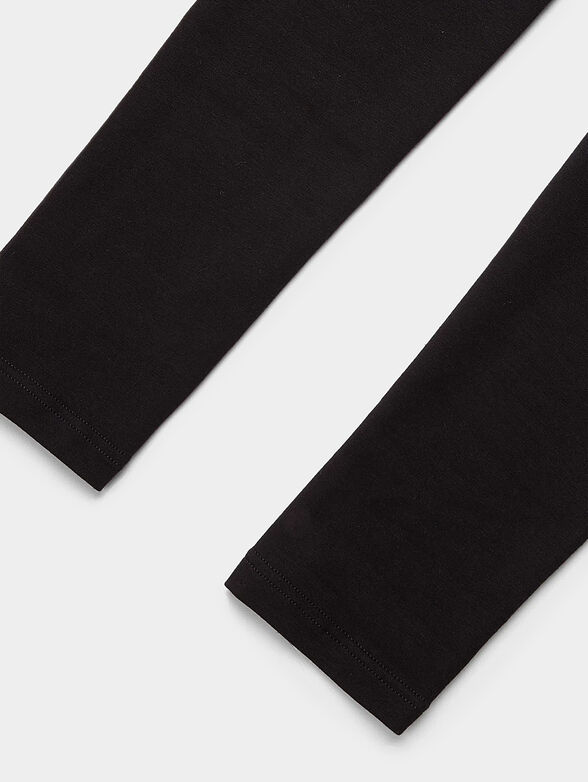 Cotton black leggings - 4