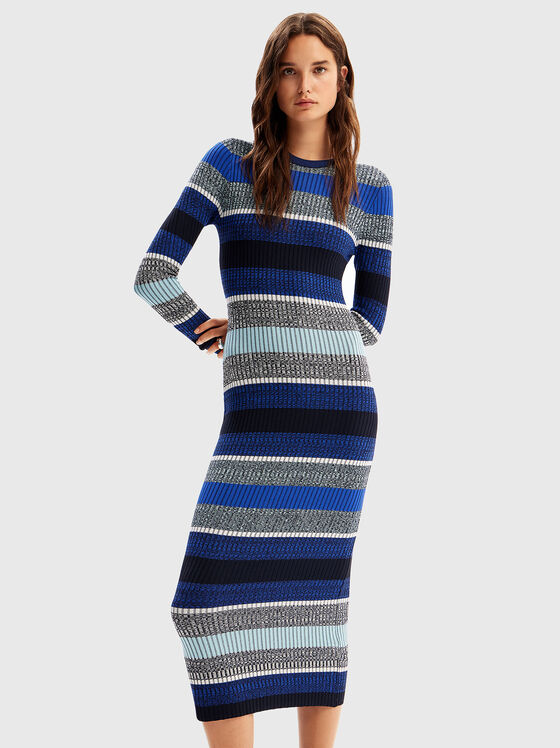 Multicolour ribbed dress - 1