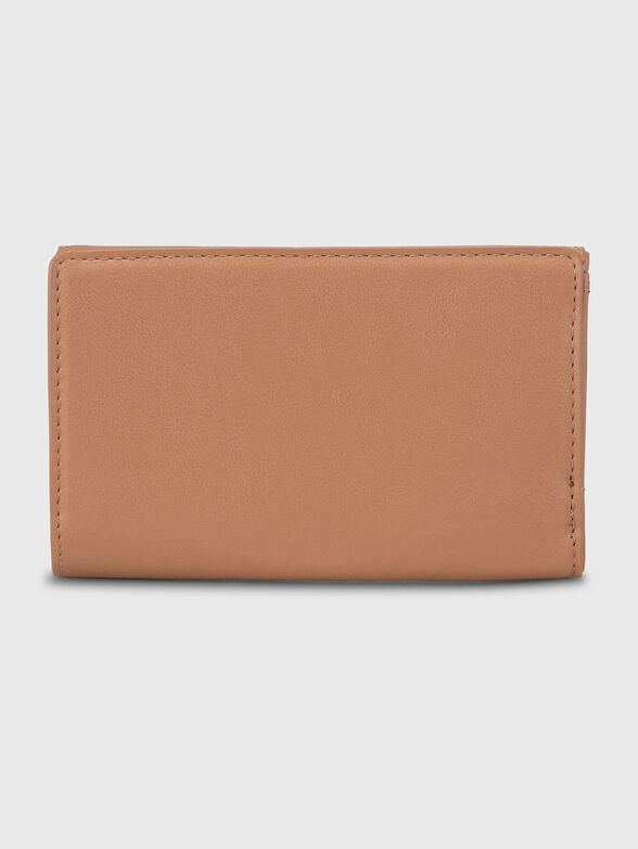 Beige wallet with golden logo - 2