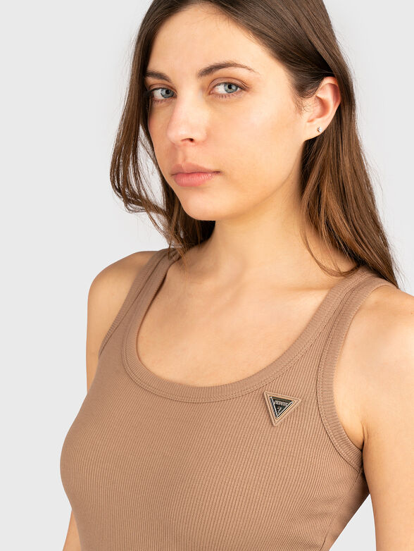 COLETTE beige рibbed top - 4