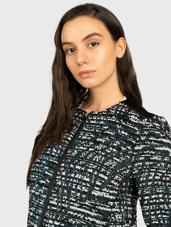 Boucle jacket with glamorous threads - 2