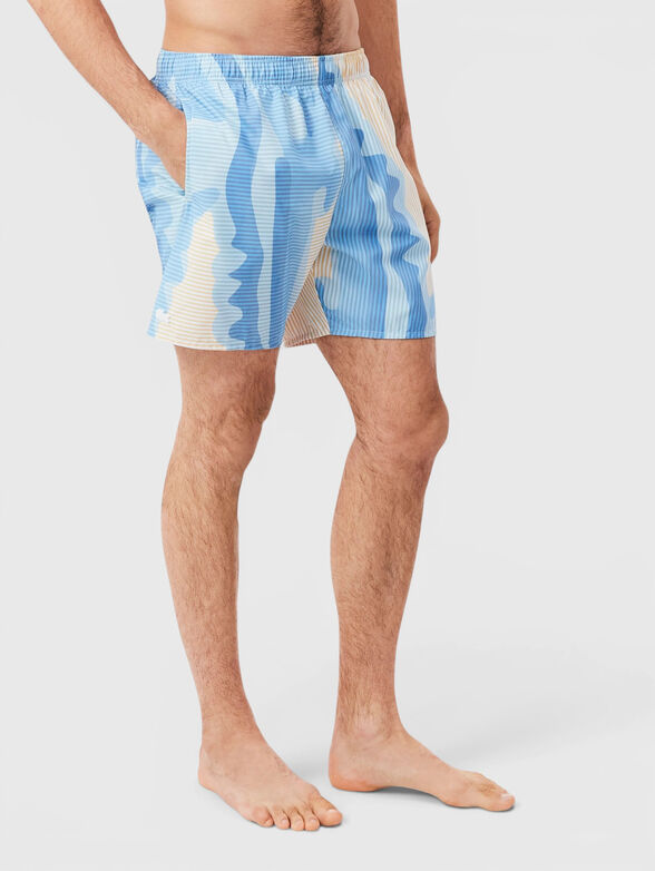 Striped beach shorts - 1