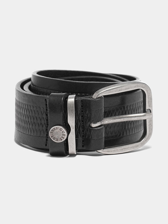 Textured leather belt - 2