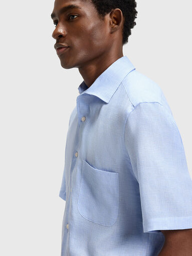 Linen shirt with short sleeves  - 5