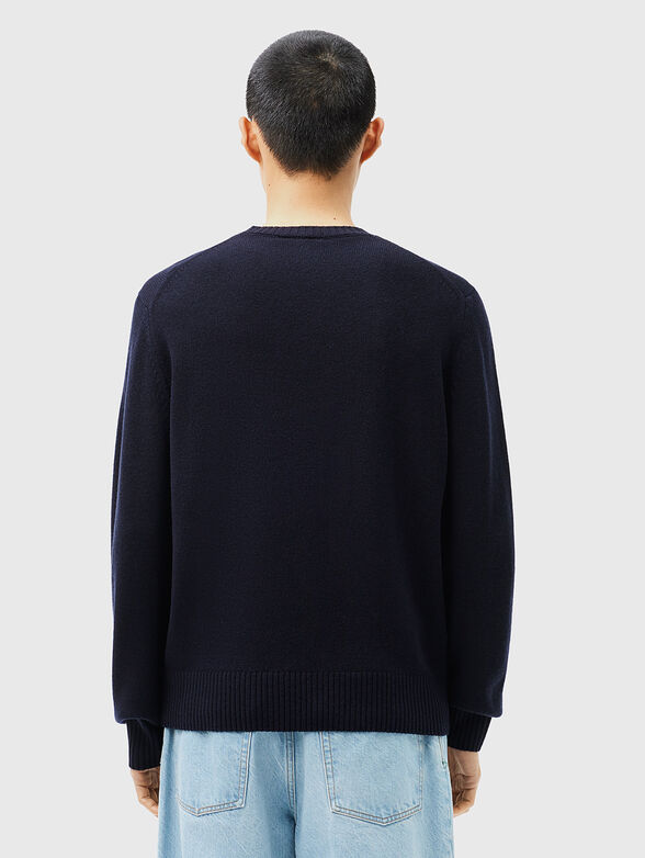 Crew neck green sweater - 3