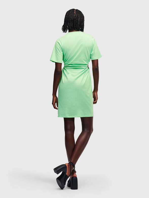 JERSEY black mini dress with cutout element - 2
