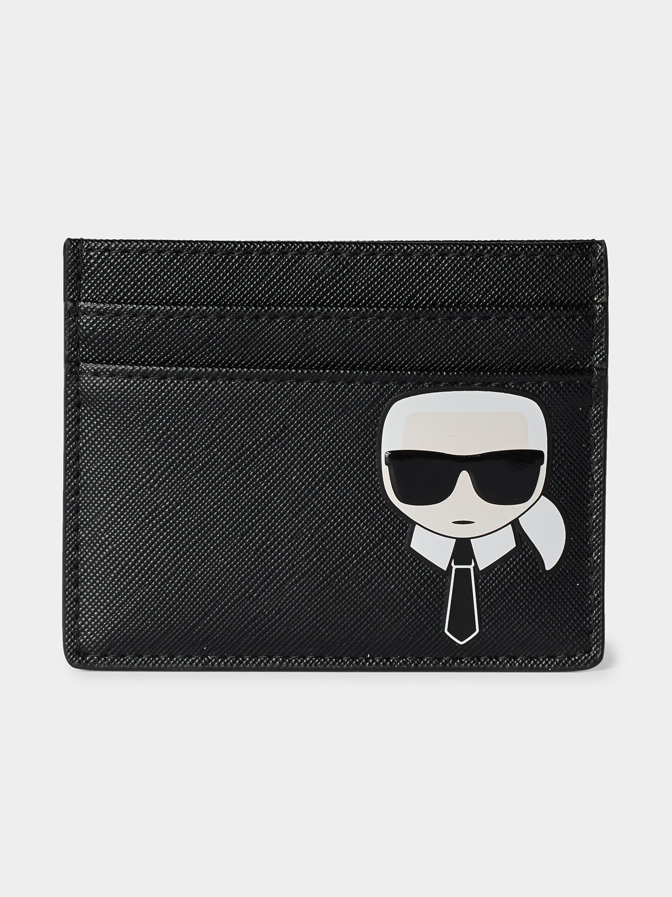 KARL LAGERFELD - K/IKONIK カード ホルダー K/IKONIK black card holder with Karl detail brand Karl
