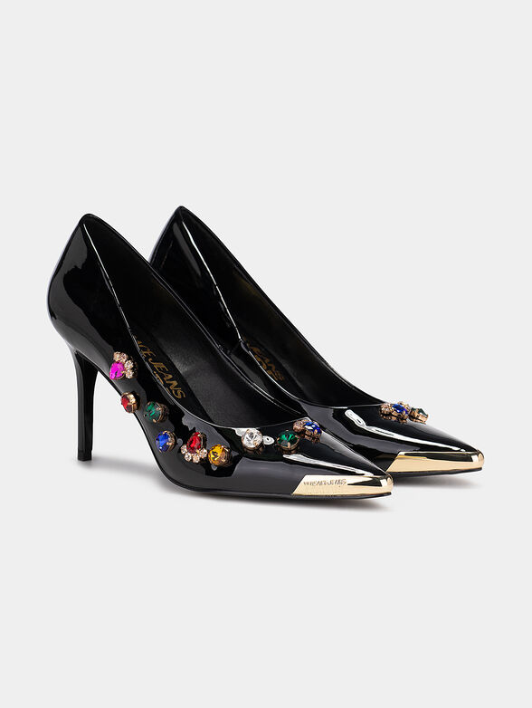 Black shoes with gemstones - 2