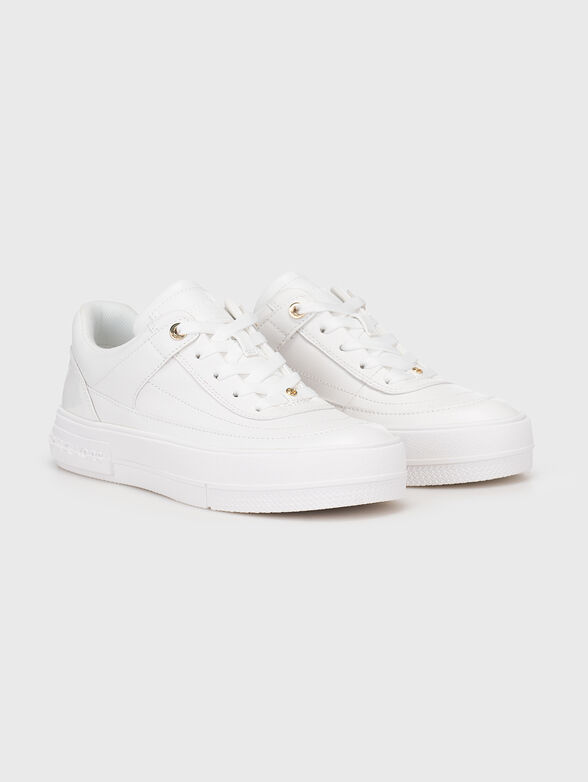 AURORA white leather sneakers - 2