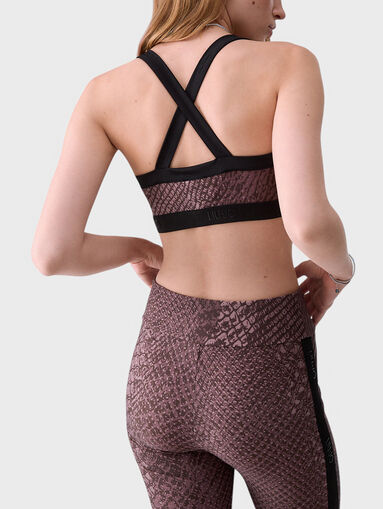Animal-print top with logo detail - 3