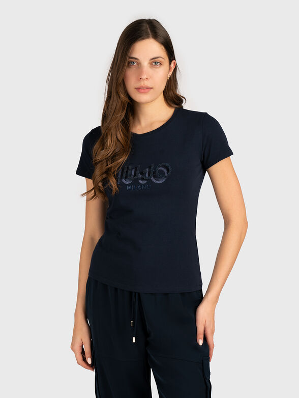 Black T-shirt with logo - 1