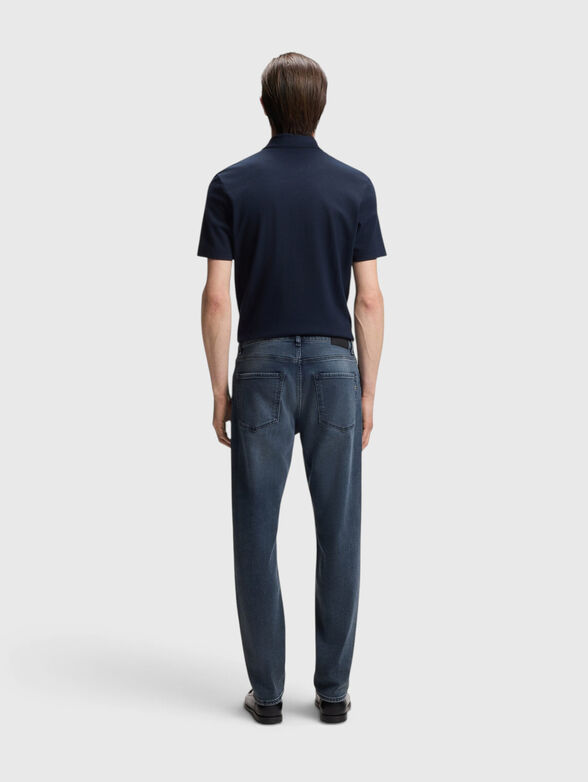 Dark blue cotton jeans - 2