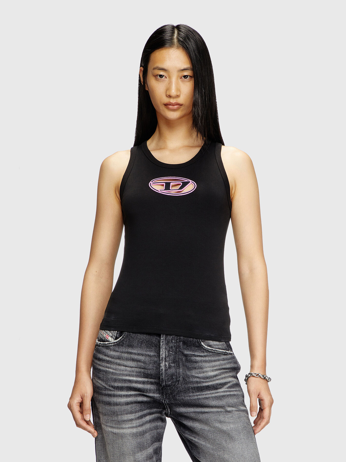 T-LYNYS-OD black top with logo brand DIESEL — Globalbrandsstore.com/en