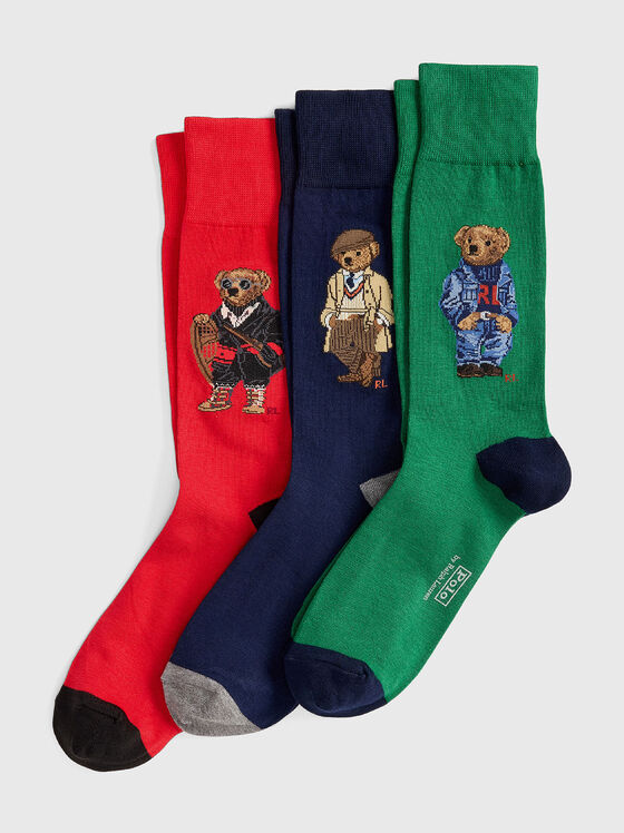 Комплект от три чифта чорапи Polo Bear - 1