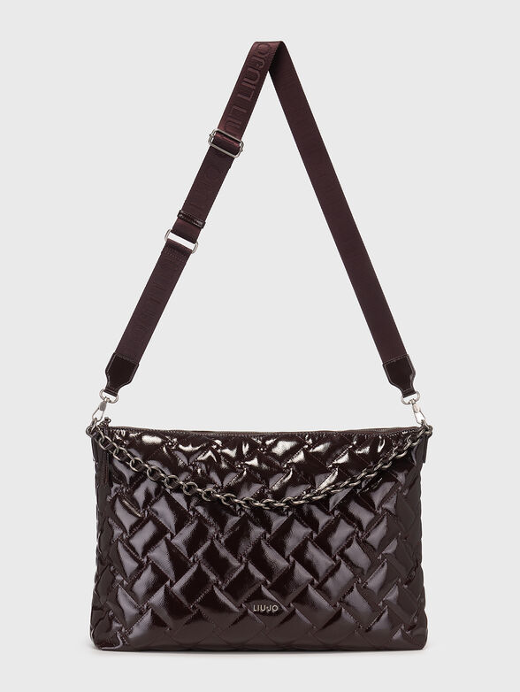 Quilted hobo bag in black - 2