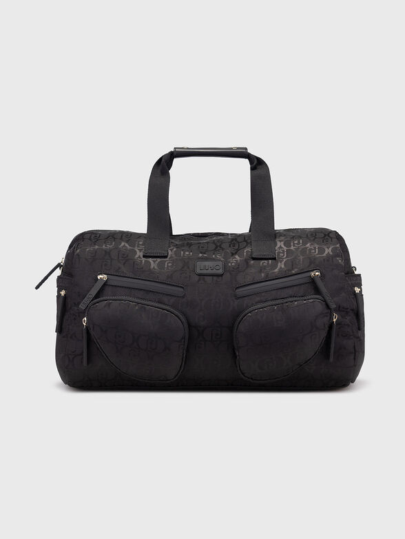 Bag with long handle and monogram logo print - 0