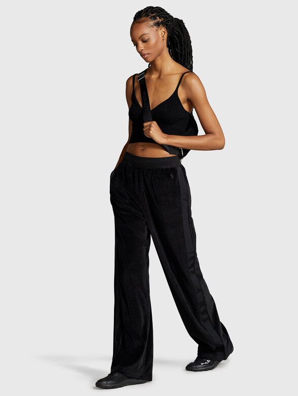 Velvet sports trousers - 4