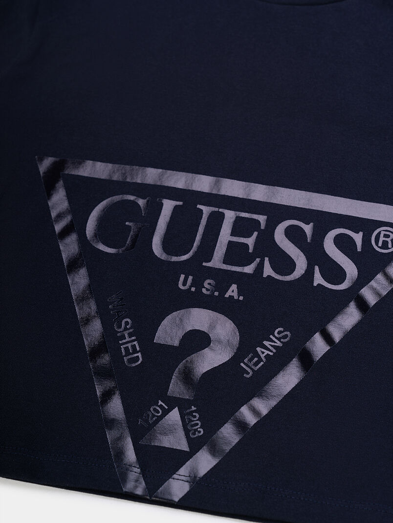 Blue T-shirt with logo - 3